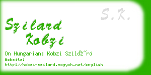 szilard kobzi business card